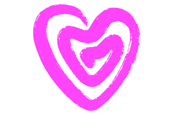 Download Pink Heart Brush Stroke Style. Grunge Lo - Premium Resources